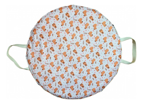 Playmat De Juego Para Bebés Impermeable Y Acolchada Bolso Carpincho Rosa