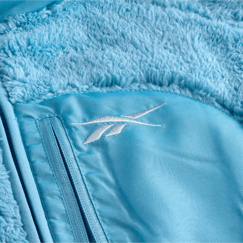 Chamarra Reebok Double Monkey Fleece Peluche Azul Ja0143