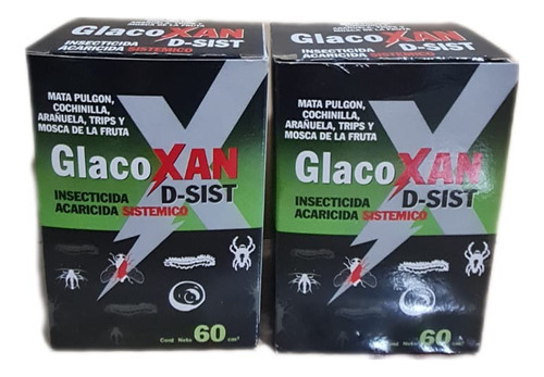 Insecticida Glacoxan D-sist X 60cc X 2 Unidades