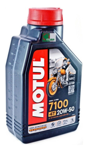 Aceite Motul 7100 20w50 100% Sintetico Moto 4 Tiempos 1 L