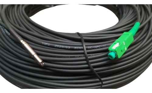 Cable De Fibra Óptica Drop Con Conector - 150 Metros Promo