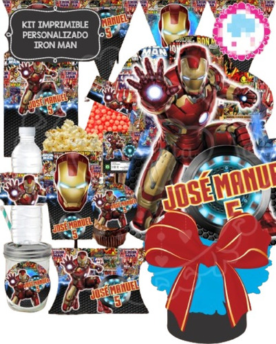Kit Imprimible Iron Man Editable 