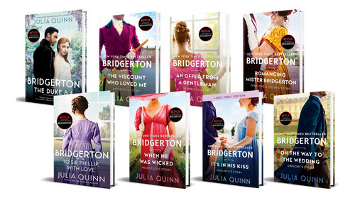 Bridgerton 1-8, De Julia Quinn. Editorial Avon Books, Tapa Blanda En Inglés, 2020