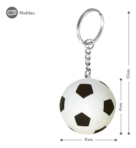 Llavero Pelota De Futbol Antiestrés Souvenir Pack X 12 U.