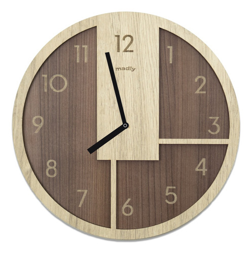 Reloj Madera De Pared - Oliver - 45cm X 45cm