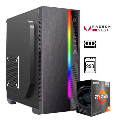 Pc Escritorio Cpu Ryzen 5 5600g 8 Gb 240 Ssd Windows 11 Wifi