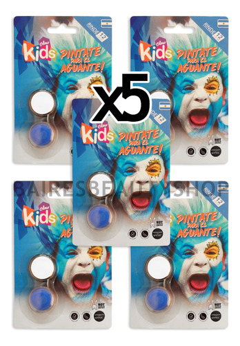 Kits Maquillaje Pinta Caritas Niños Fútbol Argentina Glow