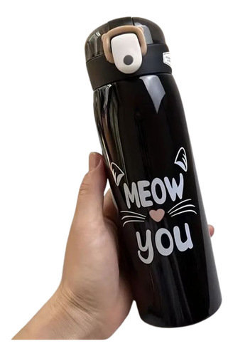 Botella Térmica Termo Infantil Con Sorbete 500 Ml Cat Meow 