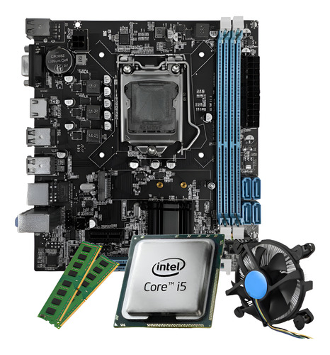 Kit Pl Mãe H61 Processador I5 2400 Memoria 8 Gb Ddr3