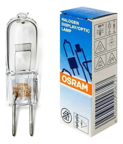 Osram 64655 Hlx Ehj - Lámpara halógena (24 V, 250 W, 54254), color de luz: blanco cálido