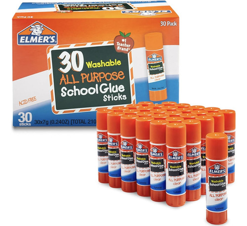 Pegante En Barra Proyectos Manualidades X30 Elmers Americano Color Blanco