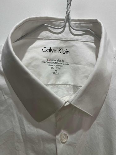 Camisa Calvin Klein Origina Importada Slim Fit Blanca S/m