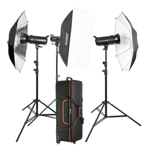 Godox Kit De Iluminacion De Estudio Sk400ii-d Tres Cabezas