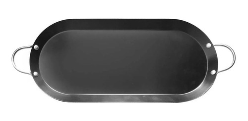 Comal Para Tortillas Plancha Ovalada  44 Cm Negro