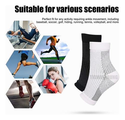 4par Deportiva Calcetines Compresion Alivia Fascitis Plantar