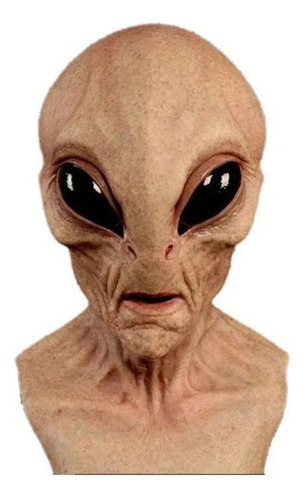 Máscara Alien Gris Area 51 Ovni Marciano Halloween Látex,