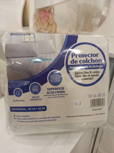 Protector De Colchon Impermeable Matrimonial