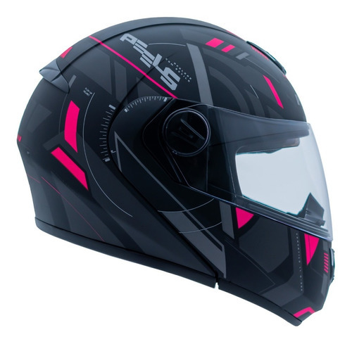 Capacete Robocop Peels Urban Escamoteável Com Óculos Fumê Tamanho Do Capacete 60 Cor Dynamic Rosa