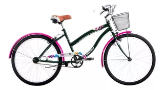 Bicicleta Veloci Spring City Rodada 24 Verde Urbana