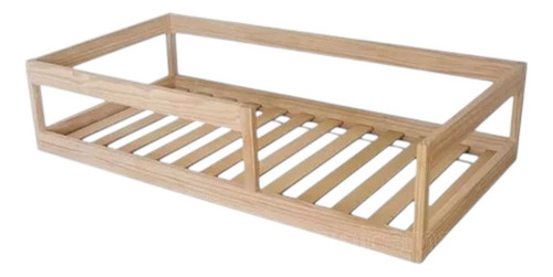 Cama Piso Individual Madera Pino Color Natural Color Marrón Claro S-3