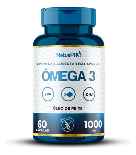Ômega 3 1000mg C/ Dha 60 Cápsulas - Natuspro