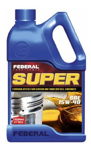 Aceite Federal 15w40 Súper 4litros