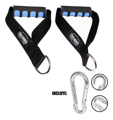 Agarraderas Tipo D Nylon Ajustables Gimnasio Maneral Polea