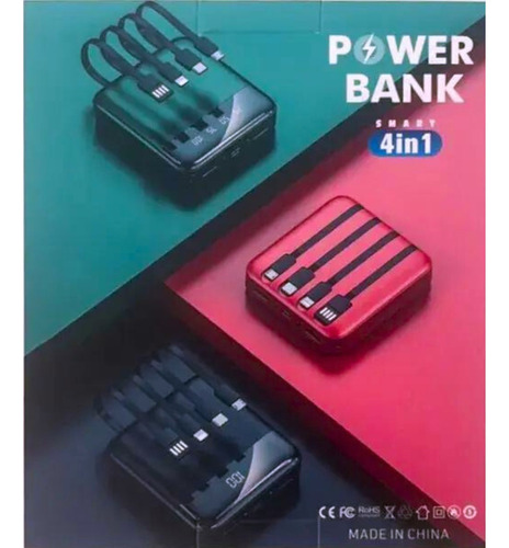Imagen 2 de 2 de Powerbank 4 Conecciones En 1 10000mah