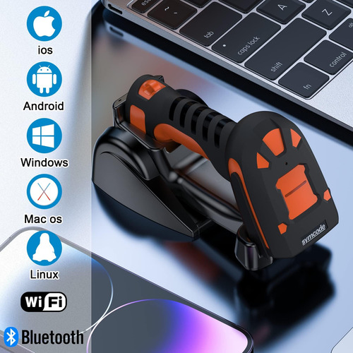 Scanner De Código De Barras Industriais Bluetooth 2d, Leitor