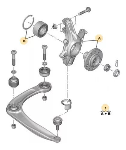 Parrilla De Suspension Der Marca Skf Peugeot 206 1.4 Nafta