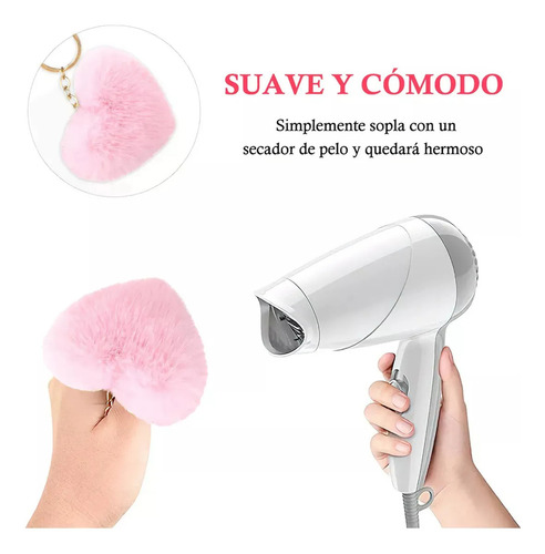 28 Llaveros Corazon Pompones De Moda Peluche Lotes Mayoreo