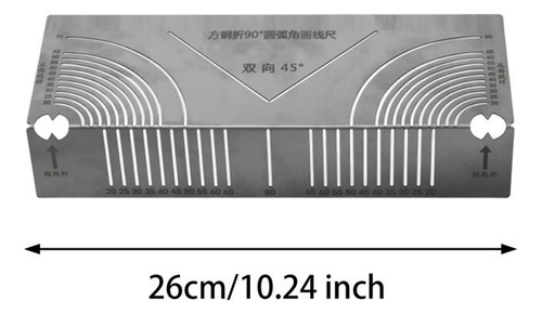 Ferramenta De Marcação De Ângulo Curve, Comprimento 26cm