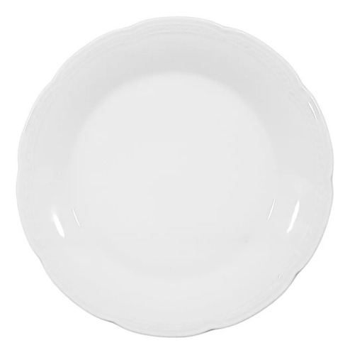 Plato Postre Porcelana Tsuji 19cm Línea 1800 Renacimiento X6 Blanco