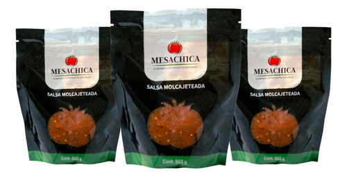 Set 3 Salsas Molcajeteada Casera Salsa Roja Mesa Chica 900gr