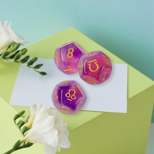 // 3 Uds., Dados De Adivinación De Astrología, Juguetes De