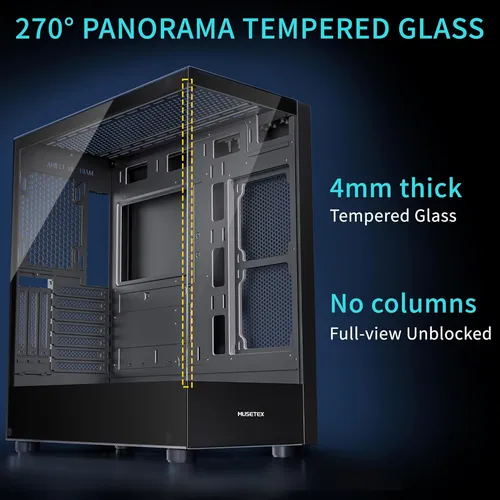 Mustex K2 Pc Case, Caja De Computadora De 360 ??mm Soporte R