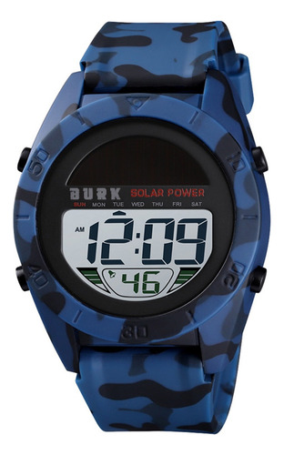 Reloj Solar Burk 1592 Cronometro Alarma Digital Luz !
