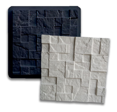  Forma De Gesso 3d Abs2mm Mosaico Rustico 40x40cm Gessosecco