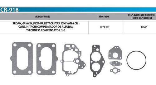 Junta Carburador Para Hitachi Compensador De Altura 2g Nissa