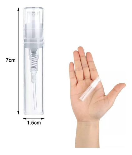 50pcs Mini Vaso Transparente Botellas Vidrio Recargables 5ml