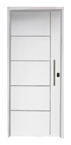 Imagen 2 de 8 de Puerta Chapa Inyectada M470 80x200 Linea Horizontal Barral