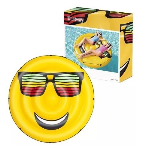 Flotador Emoji Smiley 12 Bestway Color Amarillo
