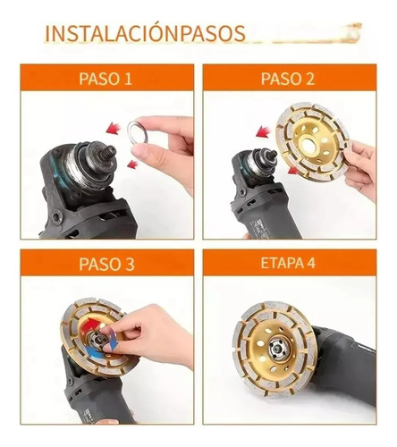 Gorofit Disco De Diamante Desbaste 4.5 Pulgadas P/ Granito, Mármol