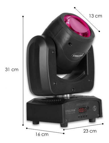 Kit Cabeza Movil Beam 80w Rgbw + Controlador Dmx512 Steelpro