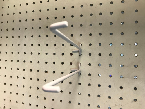 Imagen 5 de 5 de 50 Gancho Blister Perfocel Panel Perforado Blanco 3/16