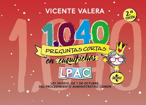 1040 Preguntas Cortas En Ãâ«cuquifichasãâ» Lpac, De Valera, Vicente. Editorial Tecnos, Tapa Dura En Español