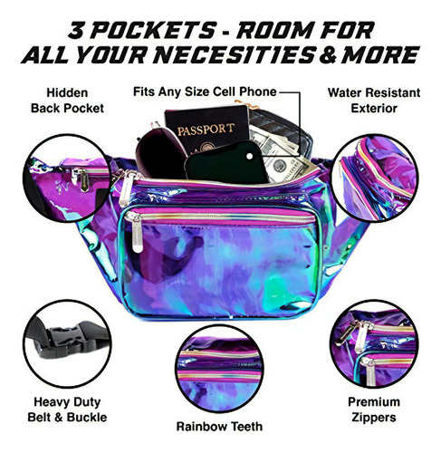 Riñonera Unisex Sojourner Bags - Transparente Morado Color Transparent - Purple