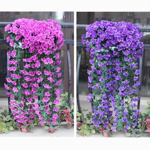 Flor De Pendurar Flores Artificial Violeta Parede Wisteria26 | Parcelamento  sem juros