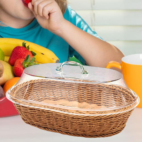 Cesta Para Servir Alimentos, Cesta De Pan Tejida 25cmx35cm