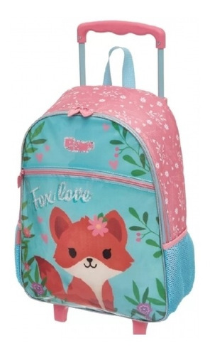 Mochila De Carrinho Pack Me Fox Love Cor Rosa